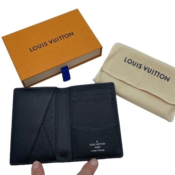 LOUIS VUITTON Pocket Organizer Damier Graphite Christopher Nemeth Black & Cream - Picture 4 of 6